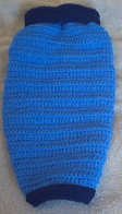 Navy/ Blue Hand Crocheted Dog Sweater